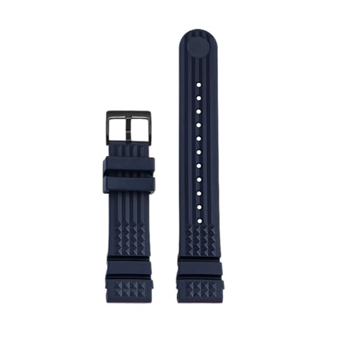 LMPVPDGADZ Waffelarmband passend for Seiko PROSPEX SKX007 Water Ghost 20mm 22mm Abalone Small MM Silikon Herren Diver Sport Gummi Uhrenarmband(A Blue-black,Width 20mm) von LMPVPDGADZ