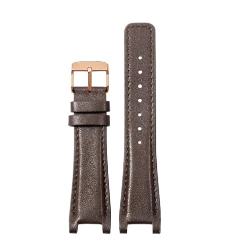 LMPVPDGADZ Zierliches Armband mit konkaver Schnittstelle, passend for GC, passend for Gucci YA1332, YA1333, YA1335, Armbandmaterial 16 x 10, 20 x 12, 22 x 14(Brown-RS-K1,16x10mm) von LMPVPDGADZ