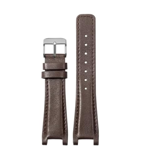LMPVPDGADZ Zierliches Armband mit konkaver Schnittstelle, passend for GC, passend for Gucci YA1332, YA1333, YA1335, Armbandmaterial 16 x 10, 20 x 12, 22 x 14(Brown-ST-K1,16x10mm) von LMPVPDGADZ