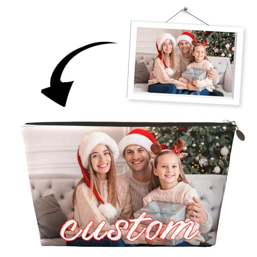 Personalised Cosmetic Bag,Custom Cosmetic Bags with Image, Logo, Text, Portable Makeup Packing Bags for Women Cosmetic Bags for Travel (Double-Sided Designs.) von LMQJDZ