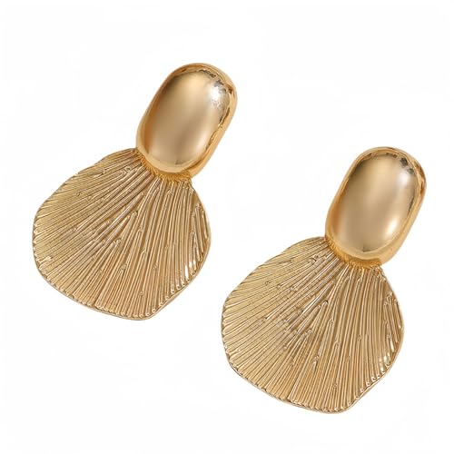 LMQLMK 14 Karat vergoldete Muschel-Ohrringe für Damen, leicht, hypoallergen LMQLMK 14 Karat vergoldete Muschel-Ohrringe für Damen, leicht, hypoallergen von LMQLMK