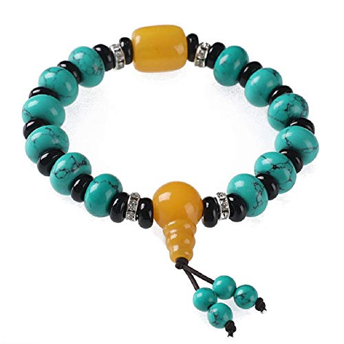 Armbänder ， Perlen Armbänder Feng Shui Armband tibetanische türkis alte Stil Fengshui -Ornament anziehen gute Beziehung Reichtum Innere Friedenspositivität für Männer Frauen Geschenk von LMRJHAZ