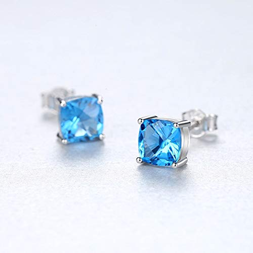 Elegante Sterling Square Bolde Ohrringe für Frauen Party Wraped Blue Gemstone Pendientes Schmuck Geschenk Elegante Sterling Square Bolde Ohrringe für Frauen Party Wraped Blue Gemstone Pendientes Schmuck Geschenk von LMRJHAZ
