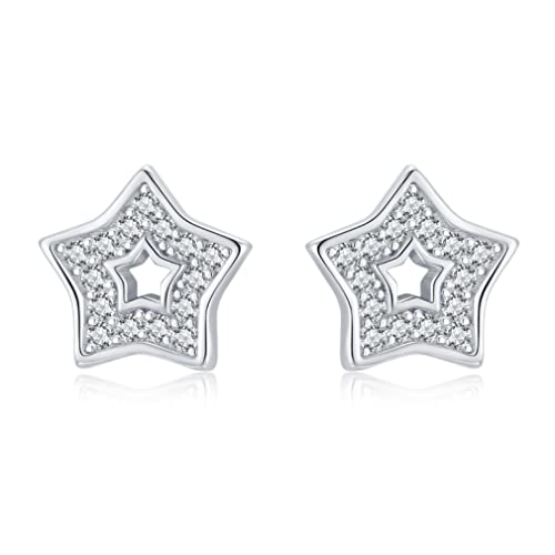 Heart Stars Kreis Ohrringe für Frauen Hochzeit fein Schmuck von LMRJHAZ