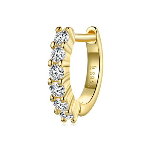 LMRJHAZ 1 PC Single Hoop Ohrringe Manschette für Frauen Schmuck Regenbogen Farbe von LMRJHAZ