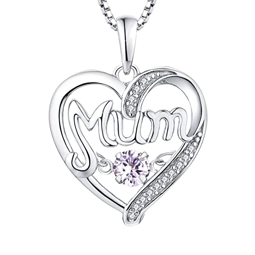 LMRJHAZ 14k Gold Halskette Frauen, Mutter Halskette Herz hohl Mutter 12 Monate Geburtsstein Kubikzirkonia Kiste Halskette Anhänger von LMRJHAZ