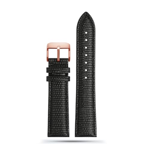 LMRJHAZ 16mm 18 mm 20 mm 22 mm schwarz braun rotes Echsenmuster Männer und Frauen echtes Leder -Uhrenbandband von LMRJHAZ