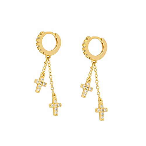 LMRJHAZ 18k plattierte Zirkon -Reifen Ohrringe für Frauen durchdringende Ohrrinde Ohrschnalle Schmuck Pendientes von LMRJHAZ