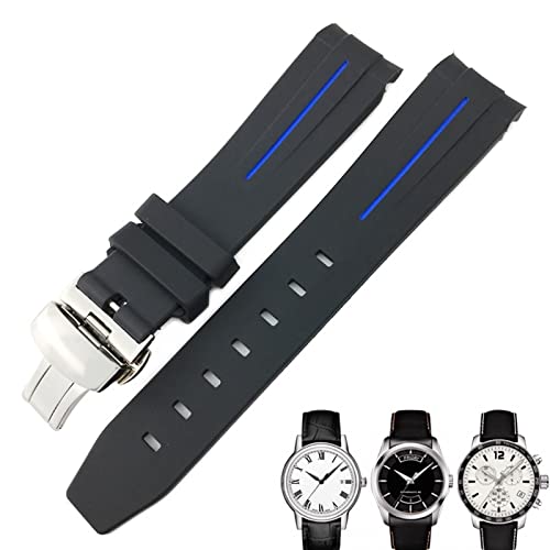 LMRJHAZ 19 mm 20 mm gebogenes Ende Gummi -Uhrband für 1853 LELOCLE PRC200 SUBMARINER HAMILTON OMEGA AMEGA WASHEROFT von LMRJHAZ
