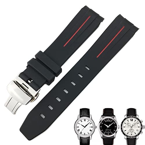 LMRJHAZ 19 mm 20 mm gebogenes Ende Gummi -Uhrband für 1853 LELOCLE PRC200 SUBMARINER HAMILTON OMEGA AMEGA WASHEROFT von LMRJHAZ