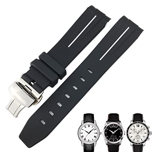 LMRJHAZ 19 mm 20 mm gebogenes Ende Gummi -Uhrband für 1853 LELOCLE PRC200 SUBMARINER HAMILTON OMEGA AMEGA WASHEROFT von LMRJHAZ