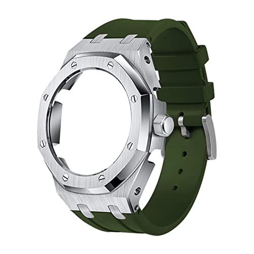 LMRJHAZ 5rd Kit Silicon Watch Band Gurt Metal Beprenzmodelle für GA2100/GA2110, Herren Uhrenmodding -Ersatzzubehör, Case Band with Tools von LMRJHAZ