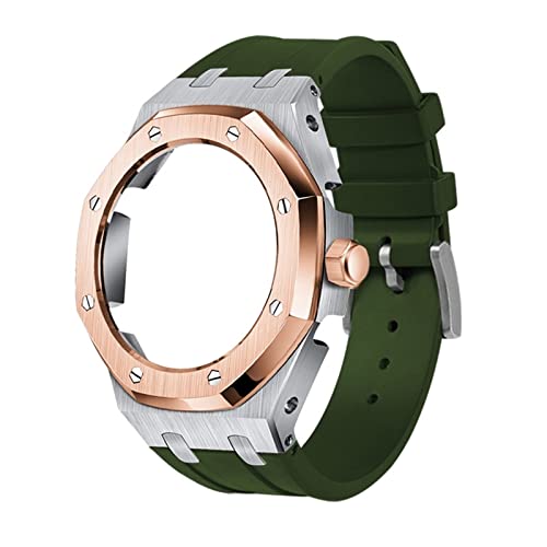LMRJHAZ 5rd Kit Silicon Watch Band Gurt Metal Beprenzmodelle für GA2100/GA2110, Herren Uhrenmodding -Ersatzzubehör, Case Band with Tools von LMRJHAZ