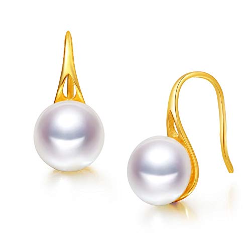 LMRJHAZ 8-9 mm natürlicher Süßwasserperlenohrringe Goldfarbe High Heel-Stil Silber 925 Schmuckohrringe für Frauen LMRJHAZ 8-9 mm natürlicher Süßwasserperlenohrringe Goldfarbe High Heel-Stil Silber 925 Schmuckohrringe für Frauen von LMRJHAZ