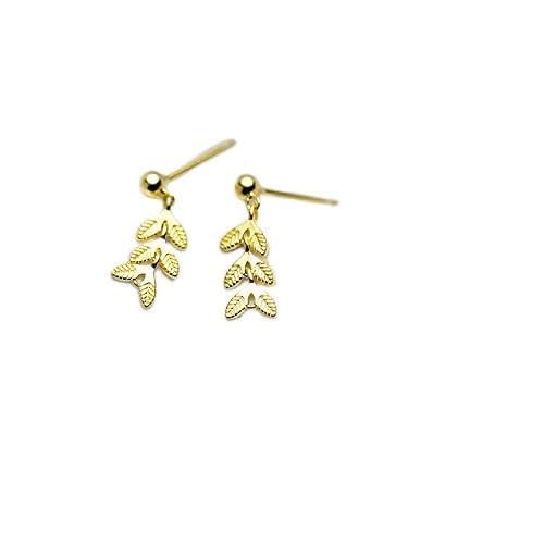 LMRJHAZ 925 Pflanzenblatt Ohrringe, exquisiten Schmuck für Frauen, elegante romantische Modeohrringe, Partyaccessoires, High-End-Ohrringe von LMRJHAZ