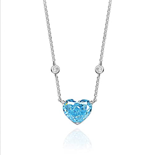 LMRJHAZ 925 Sterling Silber 10 * 12 mm rosa Carbon Diamant Ice Blume geschnittene Anhänger Halskette für Frauen feiner Schmuck feiner Schmuck von LMRJHAZ