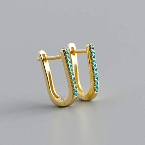 LMRJHAZ Blaues türkiser echter Ohrschnalle -Reifenoopringe für Frauen durch Piercing Ohrring Juwely LMRJHAZ Blaues türkiser echter Ohrschnalle -Reifenoopringe für Frauen durch Piercing Ohrring Juwely von LMRJHAZ