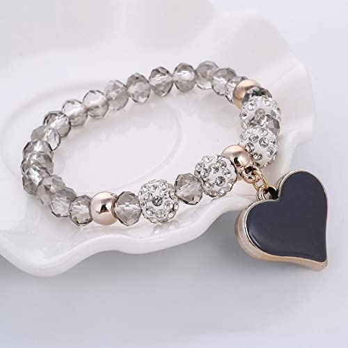 LMRJHAZ Charm Schmuck Edelsteinarmband, natürliche facettierte graue Kristallperlen Perlenarmband, graue Herzheizbänder, elastisches Kristallarmband Mode Kristallschmuck für Männer Frauen LMRJHAZ Charm Schmuck Edelsteinarmband, natürliche facettierte graue Kristallperlen Perlenarmband, graue Herzheizbänder, elastisches Kristallarmband Mode Kristallschmuck für Männer Frauen von LMRJHAZ