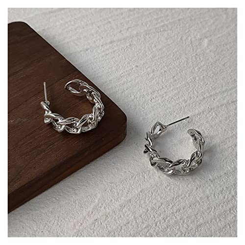 LMRJHAZ Einfache Kettenohrringe runde Reifen Ohrringe Fashion Circle Hoops Statement Ohrringe für Frauen Party Jüdy High-End-Ohrringe von LMRJHAZ