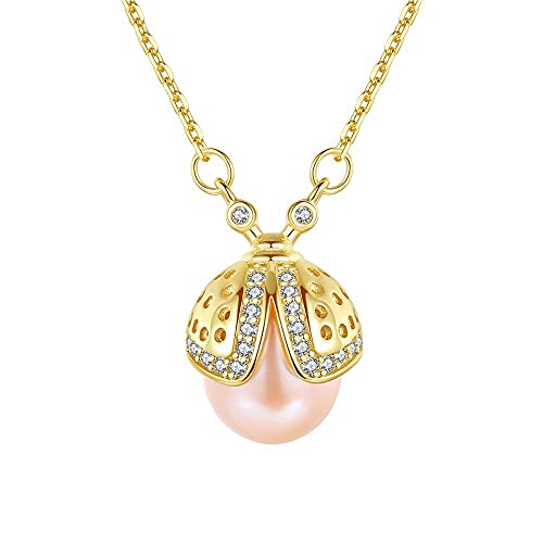 LMRJHAZ Form Pendellanz Halskette 925 Sterling Silber natürlicher Perle Fein Schmuck für Frauen Dating Party Weihnachten von LMRJHAZ