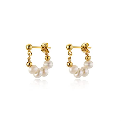 LMRJHAZ Frauenohrringe natürliche Perle Ohrringe Frauen Mode elegante Hochzeitsfeier Schmuck High-End Ohrringe von LMRJHAZ