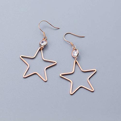 LMRJHAZ Für Frauen, S925 weiblicher koreanischer Stil Mode hohle fünffachen Sternohrringe Temperament einzigartige Persönlichkeit Diamant von LMRJHAZ