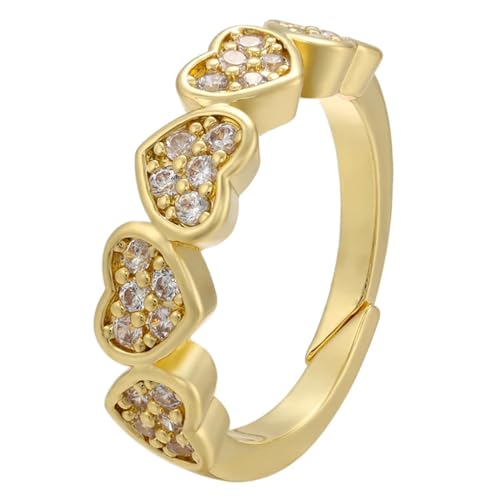 LMRJHAZ Halskette Anhänger Kette Männer Frauen Schmuck 1 Stück Goldfarbe Ringe Trendkristall für Modeschmuckparty von LMRJHAZ