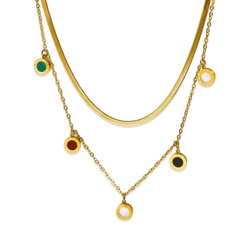 LMRJHAZ Halskette mit Anhänger, Kette für Herren und Damen, Schmuck, Halskette, Stern-Mond-Anhänger für Damen, Einheitsgröße von LMRJHAZ