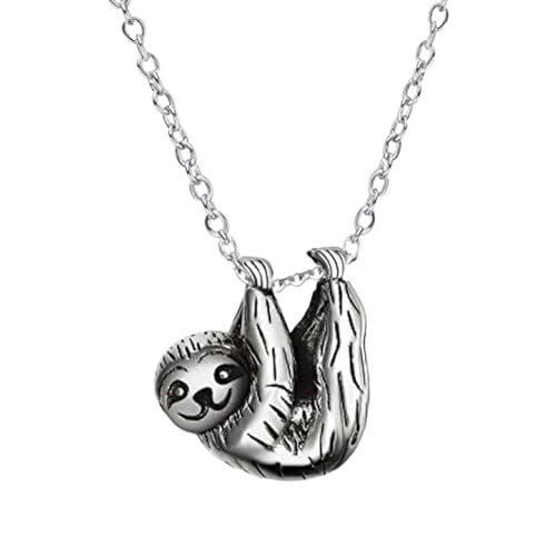 LMRJHAZ Halsketten für Frauen modische stilvolle siloth kette mit Luxusweiß K Plattierung perfekter und tierischer Enthusiastselegant und einzigartig in einem Nikestyle -Schmuckgeschenke von LMRJHAZ