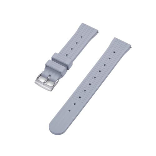 LMRJHAZ Kompatibel mit Waffel Uhrengurt 20mm 22mm Sport Schnellveröffentlichung kompatibel mit FPM/FKM -Gummi -Uhren -Bändern, die mit Herren -Tauchwache kompatibel ist (Grau Gold, 22 mm) von LMRJHAZ