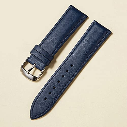 LMRJHAZ Leder Uhrengurt 14mm 16 mm 18 mm 20 mm 22 mm Uhrenband für Frauen Männer Uhr Accessoires Festschnalle rot (orange, 22 mm) von LMRJHAZ