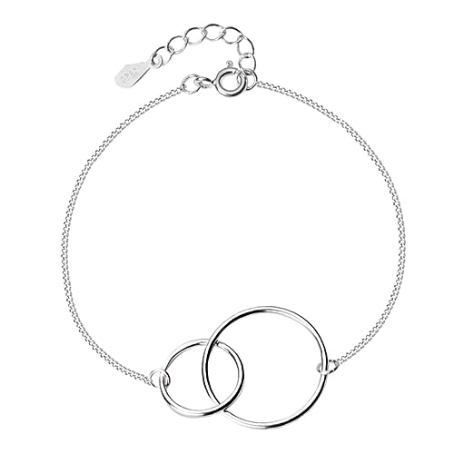 LMRJHAZ Mädchen Accessoires 1PC Silberarmband für Frauen Chic Geometrisches Design zierlicher Handgelenk Schmuck handgefertigte Kette Halskette von LMRJHAZ