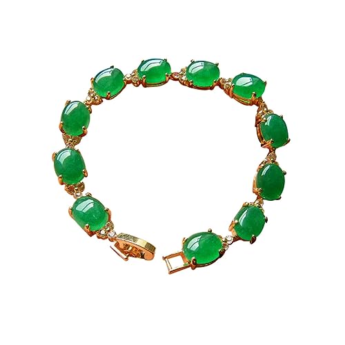 LMRJHAZ Mädchen juwelry elegant Emerald Jadeit Fashion Jade Handgelenk Schmuck Schmuck einstellbare Größe für Partys Accessoires von LMRJHAZ