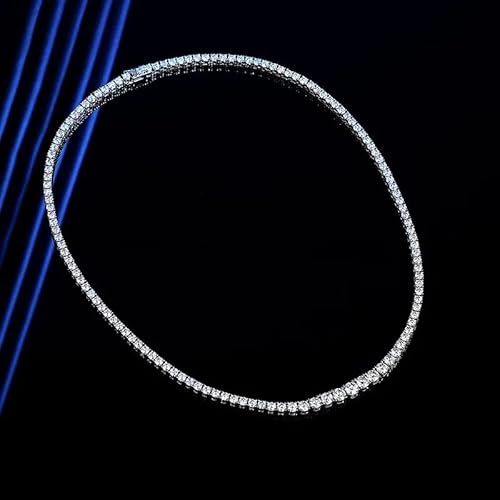 LMRJHAZ Moissanit Halskette für Männer Frauen 100% massiv Silberschild Schmuck von LMRJHAZ