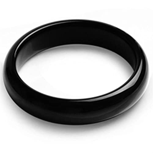 LMRJHAZ Natural Obsidian Black Jade Armreifen Armband Männer Jades Stone Fine Schmuck Armreifen Geschenke für Damen (Edelsteinfarbe: 64-66 mm) von LMRJHAZ