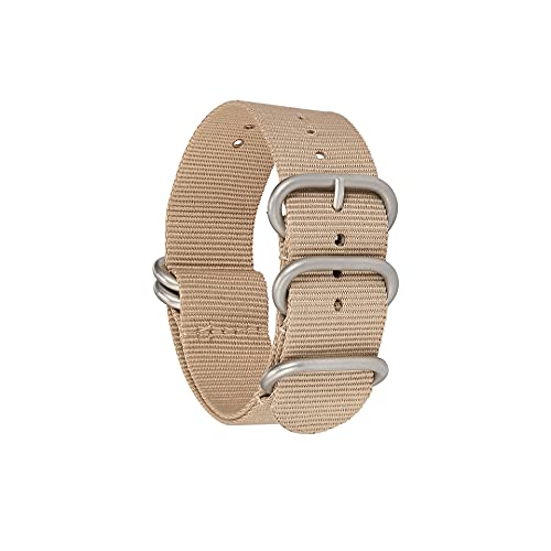 LMRJHAZ Nylon Uhrengurt Nylon Uhren Band 18mm 20mm 22 mm 24 mm Qualitätsgurt Uhren -Männer Frauen schwarz grau grün blau orange /18mm /khaki von LMRJHAZ