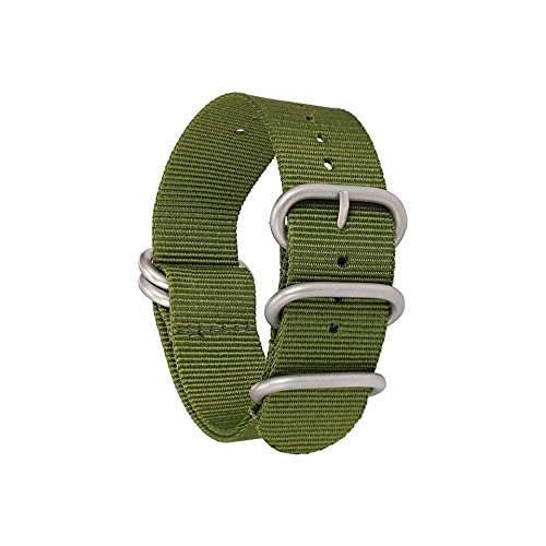 LMRJHAZ Nylon Uhrengurt Nylon Uhren Band 18mm 20mm 22 mm 24 mm Qualitätsgurt Uhren -Männer Frauen schwarz grau grün blau orange /18mm /khaki von LMRJHAZ