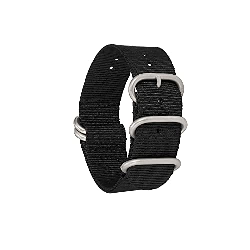 LMRJHAZ Nylon Uhrengurt Nylon Uhren Band 18mm 20mm 22 mm 24 mm Qualitätsgurt Uhren -Männer Frauen schwarz grau grün blau orange /18mm /khaki von LMRJHAZ