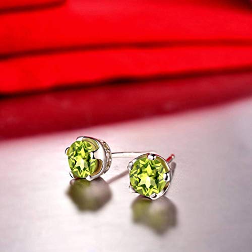 LMRJHAZ Ohrringe für Frauen, 925 Peridot Ohrringe Koreanische Version von Emerald Ohrringen, Olive, von LMRJHAZ