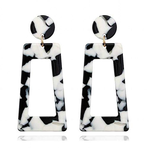 LMRJHAZ Ohrringe für Frauen, Acrylohrringe Accessoires Frauen Einfacher Ohrringe Schmuck, mehrfarbig, 2,7 x 6,3 cm LMRJHAZ Ohrringe für Frauen, Acrylohrringe Accessoires Frauen Einfacher Ohrringe Schmuck, mehrfarbig, 2,7 x 6,3 cm von LMRJHAZ