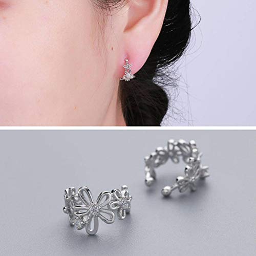 LMRJHAZ Ohrringe für Frauen, S925 Ohrringe Frühlingsblumenohrringe, weiß, von LMRJHAZ