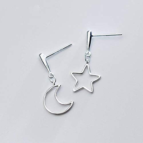 LMRJHAZ Ohrringe für Frauen, S925 Ohrringe weiblich han süße einfache Stern und Mondohrringe Persönlichkeit süß von LMRJHAZ