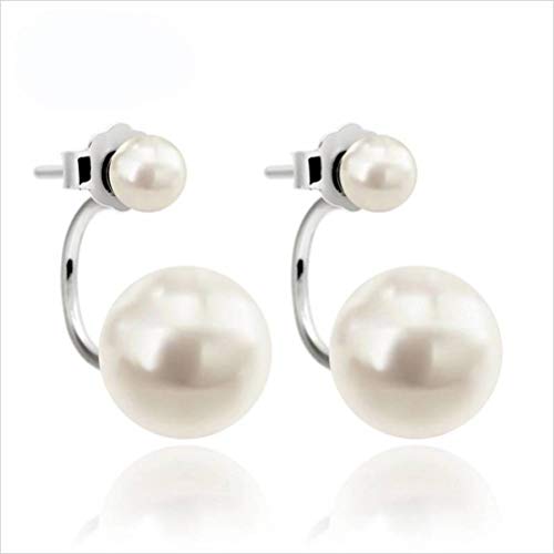 LMRJHAZ Ohrringe für Frauen, S925 Shell Pearls Synthetische Perlenohrringe Doppelohrringe Juwelypink von LMRJHAZ