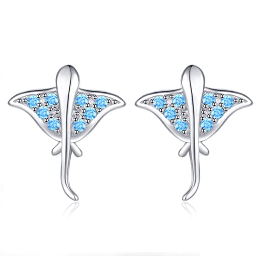 LMRJHAZ Ohrringe für Frauen, niedliche Ozeanblau Manta Gestüt Ohrring -Hölzer Jacken Teufel Fisch Meer Tier für Frauen Fein Schmuck LMRJHAZ Ohrringe für Frauen, niedliche Ozeanblau Manta Gestüt Ohrring -Hölzer Jacken Teufel Fisch Meer Tier für Frauen Fein Schmuck von LMRJHAZ