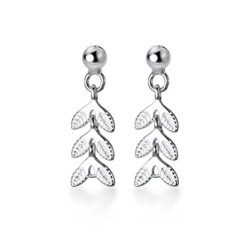 LMRJHAZ Ohrringe mit 925 Blätter Damen Exquisiten Schmuck Elegante romantische Mode Ohrringe Accessoires von LMRJHAZ