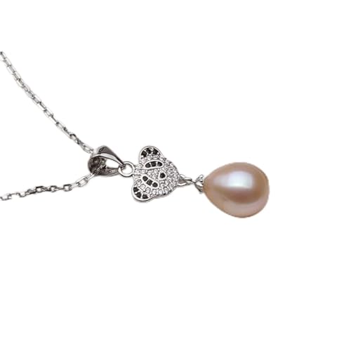 LMRJHAZ Perle Anhänger Halskette Frauen Lady Geschenk natürliches Süßwasser für weiße elegante Mädchen Geburtstag von LMRJHAZ