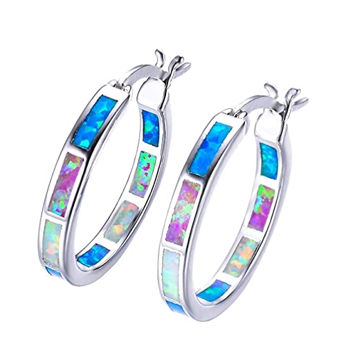 LMRJHAZ Persönlichkeit Multi Color Fire Opal Ohrring Hoop Frauen Fein Schmuck LMRJHAZ Persönlichkeit Multi Color Fire Opal Ohrring Hoop Frauen Fein Schmuck von LMRJHAZ