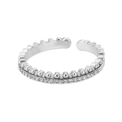 LMRJHAZ Ringschmuckringe für Frauen Zirkon Einfacher Engagement Hochzeit verstellbare Ringe von LMRJHAZ