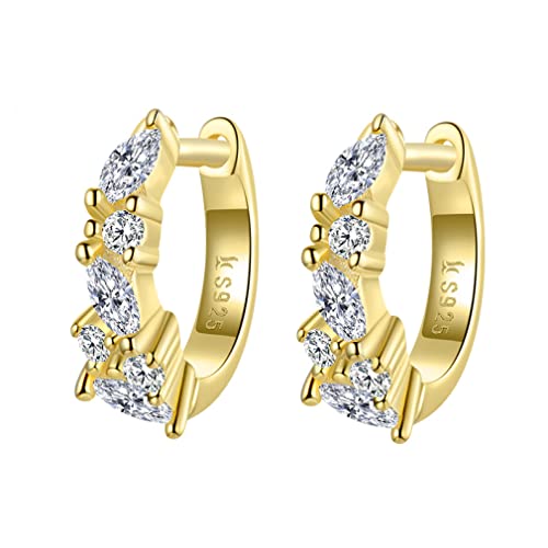 LMRJHAZ Schillerner Kristallkreis runde Reifenohrringe für Frauen Schmuck von LMRJHAZ