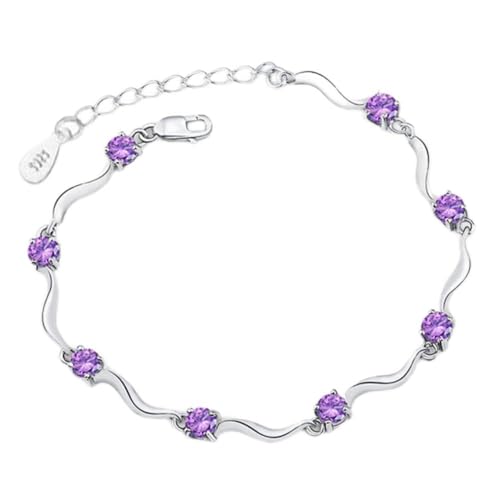 LMRJHAZ Schmuck 925 Armband für Frauen Kristall verdrehte Ausstreckung Kettenbänder Mädchen Geschenkschmuck Schmuck von LMRJHAZ